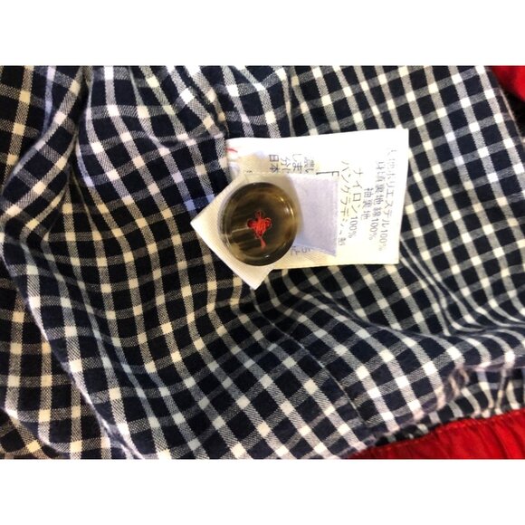 Lands End Bomber Jacket Coat Mens Medium(38-40)Red Plaid Lined Full Zip - Picture 7 of 9